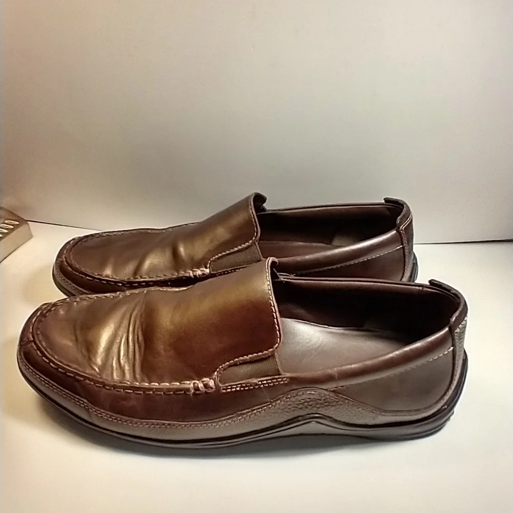 Cole Haan Tucker Venetian Brown Leather Slip On Loafers Men's sz 11M